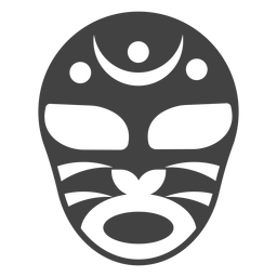 Máscara luchador silhueta detalhada Desenho PNG