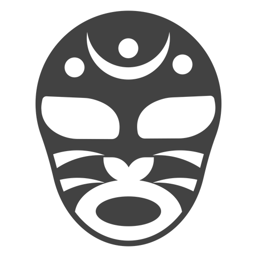 Download Mask luchador crescent detailed silhouette - Transparent ...