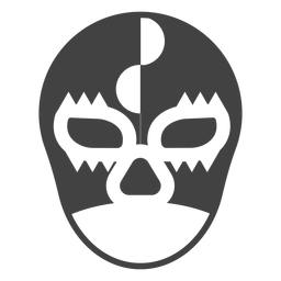 Mask luchador semicircle detailed silhouette Transparent PNG