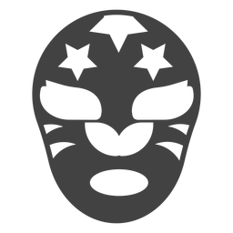 Máscara da silhueta da estrela do luchador Desenho PNG
