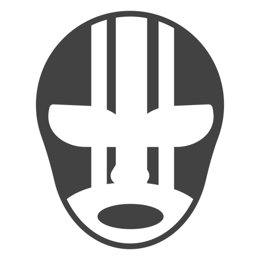 Detaillierte Silhouette des Masken-Luchador-Streifens PNG-Design