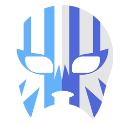 Máscara de luchador listrada plana Desenho PNG