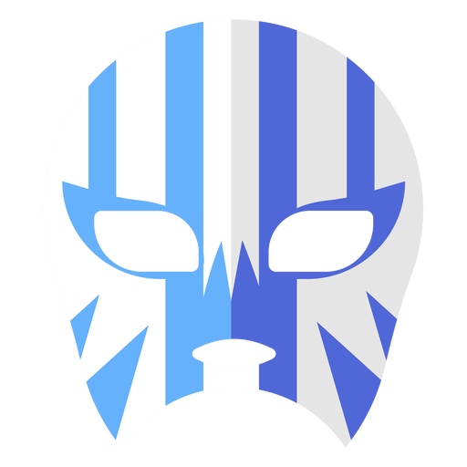 Máscara de luchador listrada plana Desenho PNG