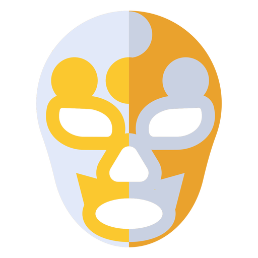 Maske Luchador Yin und Yang flach PNG-Design
