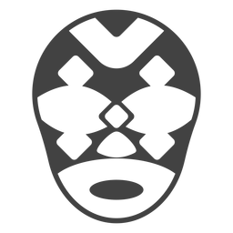 Mask rhomb luchador detailed silhouette PNG Design