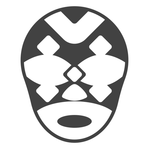 Detaillierte Silhouette der Maske Rhomb Luchador PNG-Design