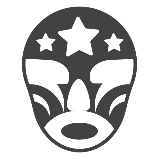 Máscara luchador silhueta detalhada Desenho PNG
