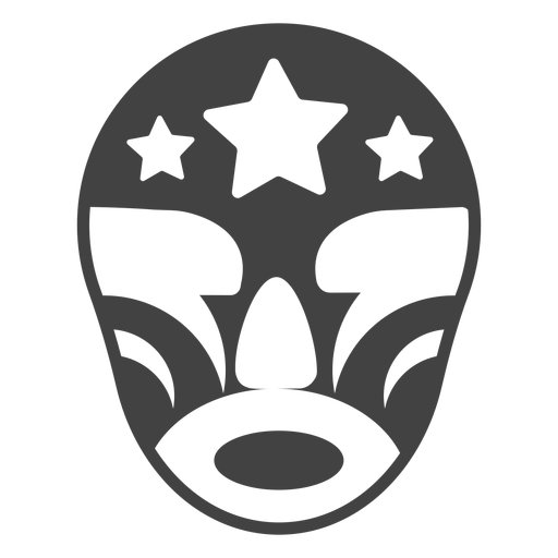 Máscara luchador silueta detallada Diseño PNG