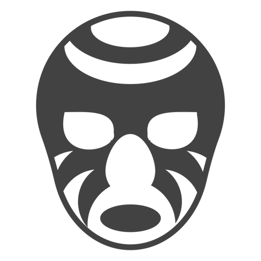 Máscara listrada silhueta detalhada do luchador Desenho PNG
