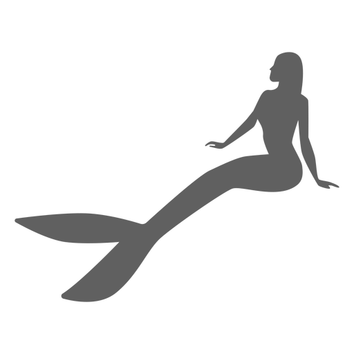 Mermaid tail nymph siren silhouette PNG Design