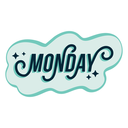 Monday badge sticker PNG Design