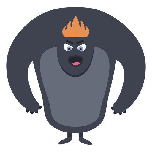 Monster crown giant flat PNG Design