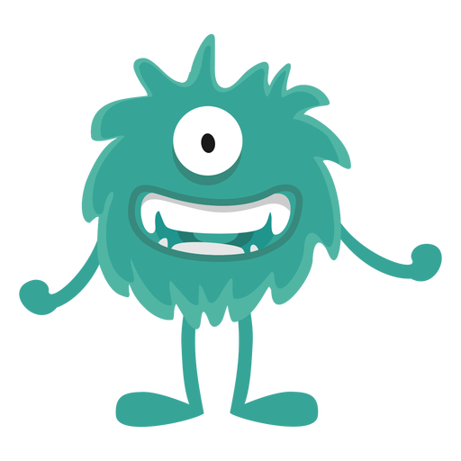 Monstruo ojo peludo plano - Descargar PNG/SVG transparente