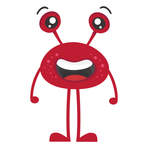 Monster eye leg flat PNG Design