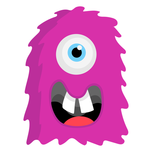 Monster eye tooth flat PNG Design