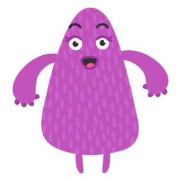 Mano de monstruo plana Diseño PNG