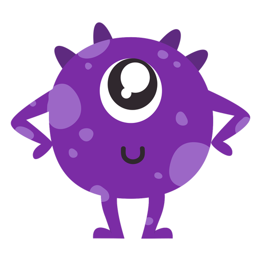 Monster spike eye flat PNG Design