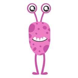 Ojo de diente monstruo plano Diseño PNG