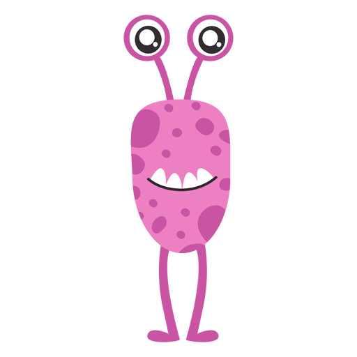 Monster tooth eye flat PNG Design