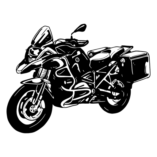 Motorcycle bike detailed silhouette