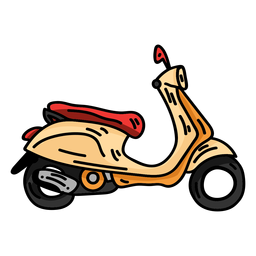 Moto scooter bicicleta plana Desenho PNG Transparent PNG