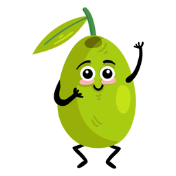 Olive leaf flat PNG Design