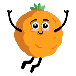 Naranja mandarina mandarina plana Diseño PNG