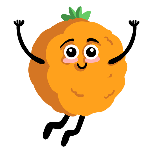 Orange Mandarine Mandarine flach PNG-Design