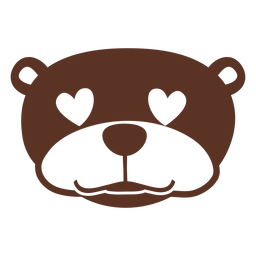Lontra enamorada cabeça focinho achatado Desenho PNG