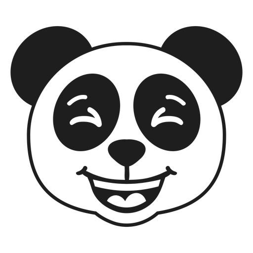 Design PNG E SVG De Traço Focinho Da Cabeça Piscante Do Panda Para