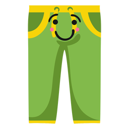 Hosenhose lächelt flach PNG-Design