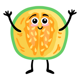 Papaya papaw plana Diseño PNG