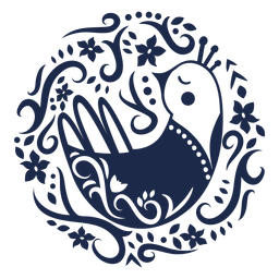 Muster Vogel Ornament Blume Design Illustration PNG-Design
