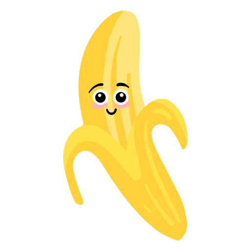 Descasque a banana plana Desenho PNG