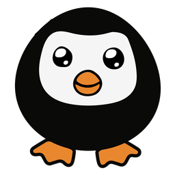 Pinguim fofo focinho inchado Transparent PNG