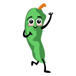 Pfeffer Paprika flach PNG-Design