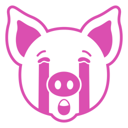 Golpe de hocico de cabeza triste de cerdo Diseño PNG