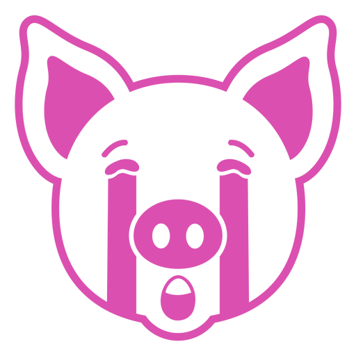 Pig sad head muzzle stroke