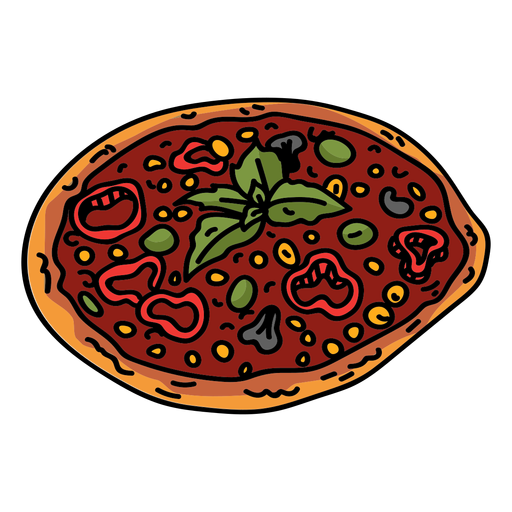 Design PNG E SVG De Pizza Plana Kawaii Para Camisetas