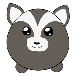 Guaxinim fofo focinho fofo Desenho PNG