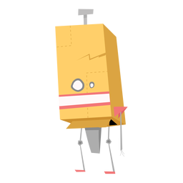 Robot box eye sketch PNG Design