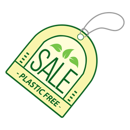 Venta de etiqueta adhesiva libre de plástico Diseño PNG