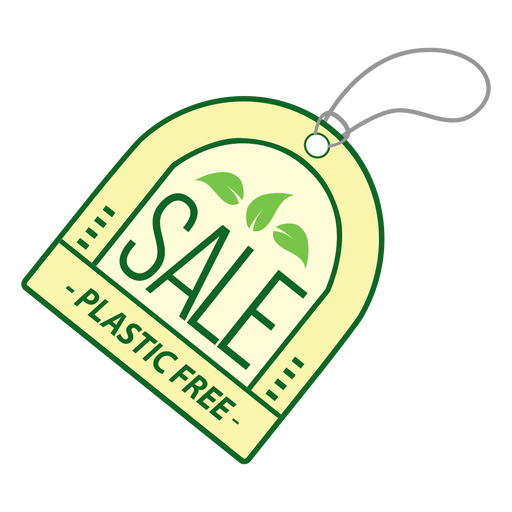 Sale plastic free badge sticker PNG Design