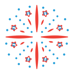 Salute beam firework star ray badge sticker PNG Design