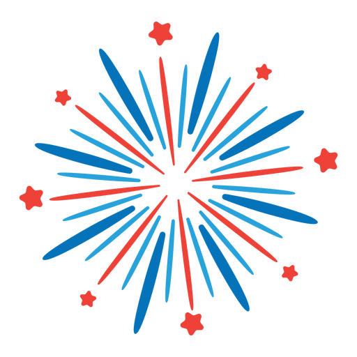 Design PNG E SVG De Desenho Colorido De Fogos De Artifício Em Forma De Flor  Para Camisetas