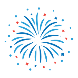 Adesivo de emblema de raio de feixe de fogos de artifício de estrela de saudação Desenho PNG