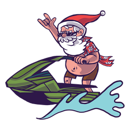 Santa Claus Hut Kappe Jet Ski Wave Runner flach PNG-Design
