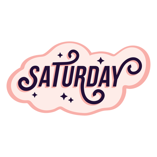 Saturday badge sticker PNG Design