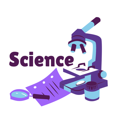 Science microscope badge sticker PNG Design