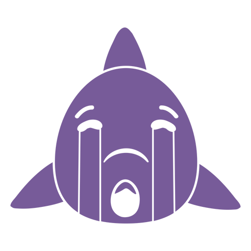 Shark sad head muzzle flat